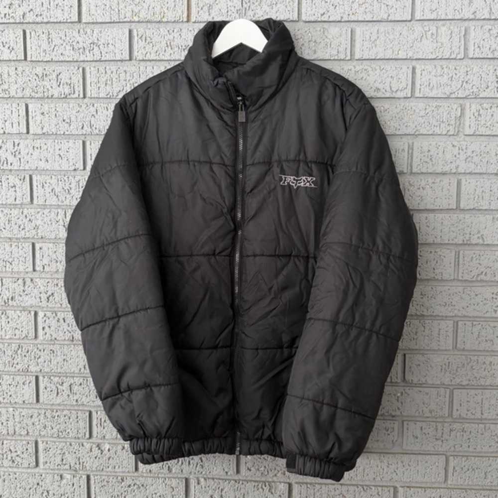 Fox Racing Deluxe Puffer Jacket Men’s Size Medium Black Embroidered Logo